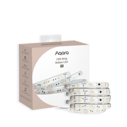 Aqara LED Strip T1 RGB CCT IC  okos LED-szalag szett Zigbee 3.0 Matter kompatibiis (vezérlés + tápegység + 2 méter LED-szalag) (AQA-LAM-LEDT1)