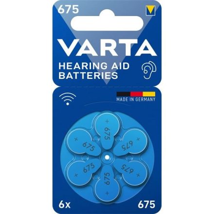 Varta 675 hallókészülék elem (6db/bliszter) (24600101416)