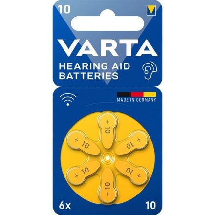 Varta 10 hallókészülék elem (6db/bliszter) (24610101416)