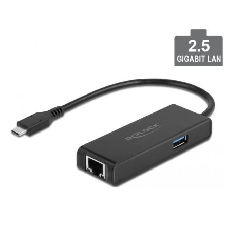 Delock USB Type-C adapter USB A-típusú hüvely 2,5 Gigabit LAN (63826)