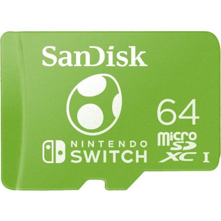 64GB microSDXC Sandisk Nintendo Switch Yosi Edition UHS-I (SDSQXAO-064G-GN6ZN)