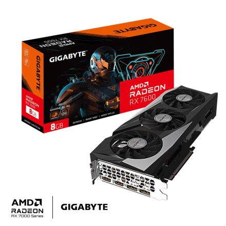 Gigabyte Radeon RX 7600 GAMING OC 8G videokártya (GV-R76GAMING OC-8GD)