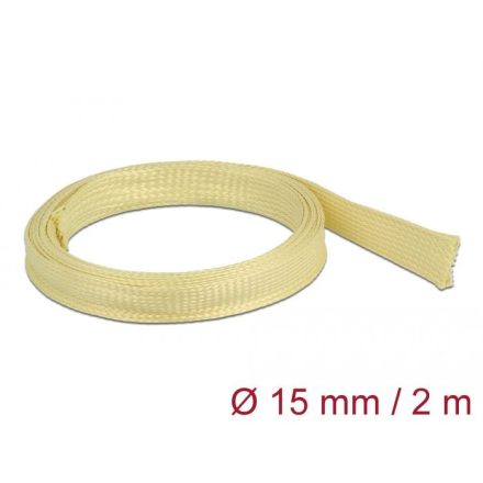 Delock Aramid szálakból fonott kábelharisnya 2m x 15mm sárga (20800)