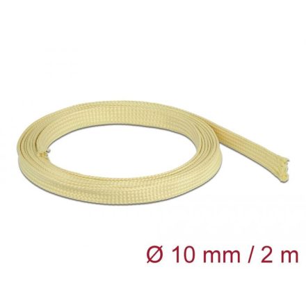 Delock Aramid szálakból fonott kábelharisnya 2m x 10mm sárga (20799)