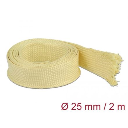 Delock Aramid szálakból fonott kábelharisnya 2m x 25mm sárga (20801)