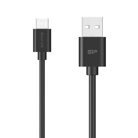 Silicon Power Boost Link LK10AB USB A -> microUSB adatkábel 1m fekete (SP1M0ASYLK10AB1K)