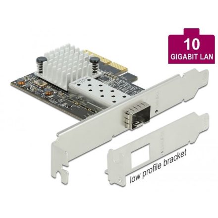 Delock PCI Express x4 kártya - 1 x SFP+ bővítőhely 10 Gigabit LAN (89100)