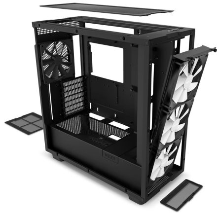 NZXT H7 Elite táp nélküli ablakos ház matt fekete (CM-H71EB-02)