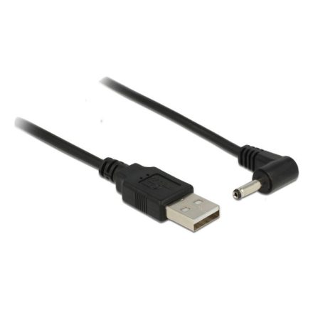 Delock USB-A - DC 3.5 x 1.35mm 90fok tápkábel 1,5m (83577)