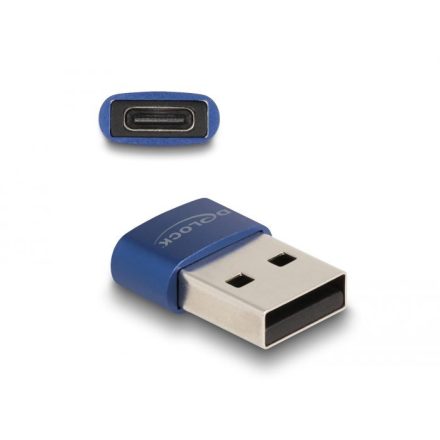 Delock USB-A apa-USB-C anya adapter kék (60051)