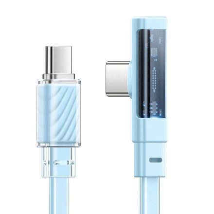 Mcdodo USB-C - USB-C (derékszögben hajlított) kábel 1.2m kék (CA-3452)