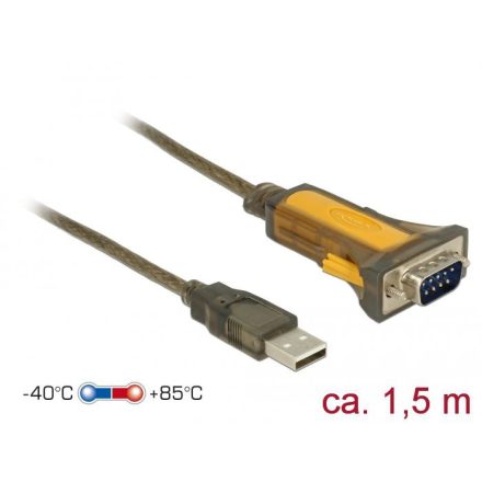 Delock USB-A dugó > 1 xsoros RS-232 DB9 adapter (65840)