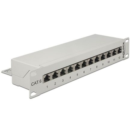 Delock 10 Patch Panel 12 portos Cat.6 szürke (43299)