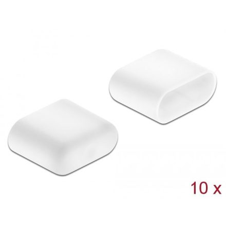 Delock USB-C porvédő 10 db fehér (64096)