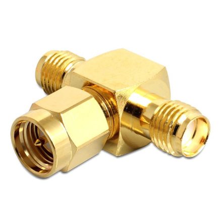 Delock SMA jack > SMA dugó > SMA jack T-alakú adapter (88711)