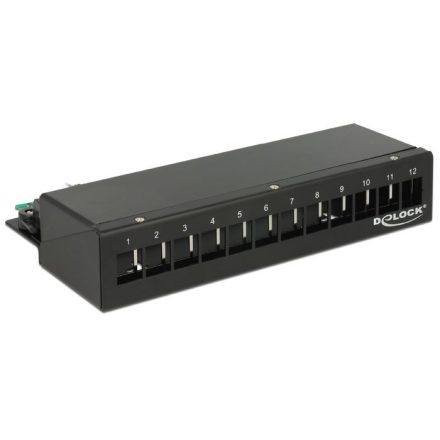 Delock Keystone asztali patch panel 12 portos fekete (43339)