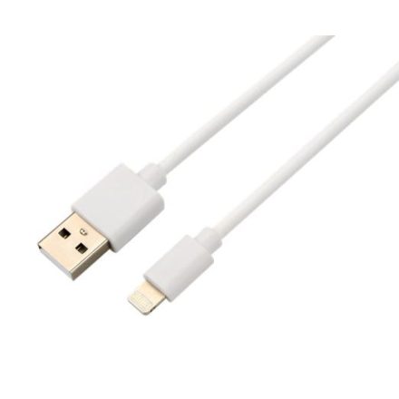 AVAX CB104W PURE USB A - Lightning kábel 2.1A fehér 1m (5999574480026)