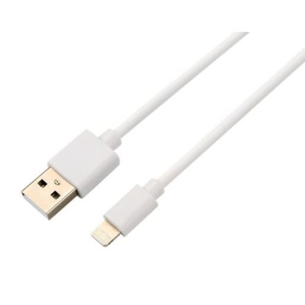 AVAX CB124W PURE USB A - Lightning kábel 2.1A fehér 2m (5999574480033)