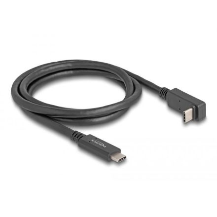 Delock USB 10 Gbps kábel USB Type-C apa  USB Type-C  apa, ívelt felfelé / lefelé, 1 m 4K PD 60 W E-Marker