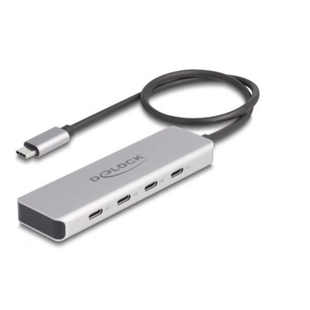 Delock USB 10 Gbps USB Type-C  hub 4 x USB Type-C  anya csatlakozóval és 35 cm hosszú csatlakozó kábellel