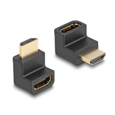 Delock nagysebességű HDMI Ethernet adapter apa és anya szögletes 8K 60 Hz Fekete (66458)