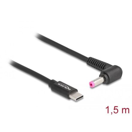 Delock Laptop töltőkábel USB Type-C  apa - HP 4,8 x 1,7 mm apa (87973)