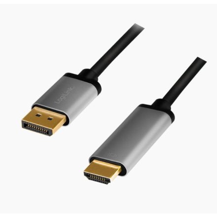 Logilink DisplayPort kábel DP/M-HDMI A/M 4K/60 Hz 2m alu (CDA0107)