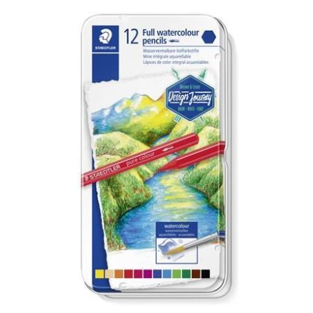 Staedtler "146 10G" színes akvarell ceruza készlet fémdobozban 12db  (14610G M12 / TS14610GM12)