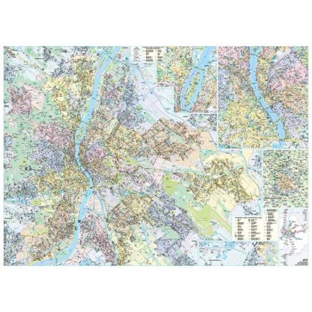 Stiefel 4870FLP Budapest térképe, falitérkép 100x140cm (VTS4870FL)