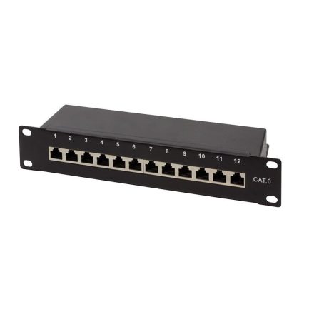 Logilink Cat.6 patch panel 12-port 10" STP fekete (NP0046)