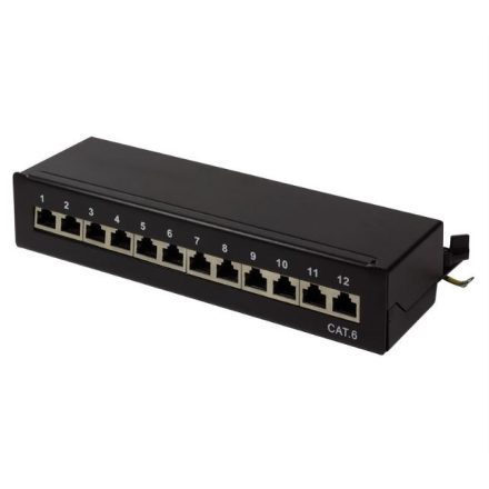 Logilink Cat.6 Patch Panel 12 port fekete (NP0017)