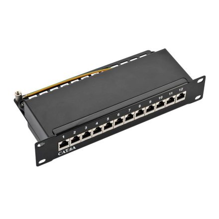 Logilink Cat.6A Patch Panel 12-port 10" fekete (NP0052B)