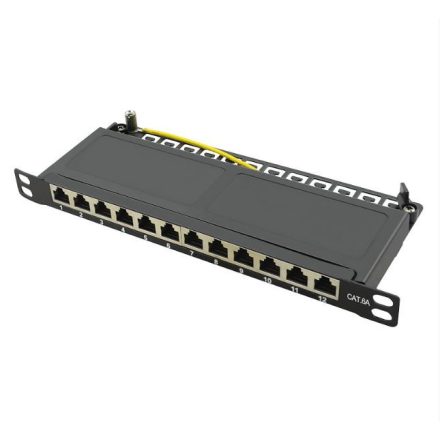 Logilink Cat.6A Patch Panel 12-port 10" STP fekete (NP0066)