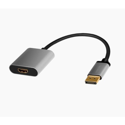 Logilink DisplayPort adapter DP/M-HDMI A/F 4K/60 Hz 0,15m alu (CDA0108)