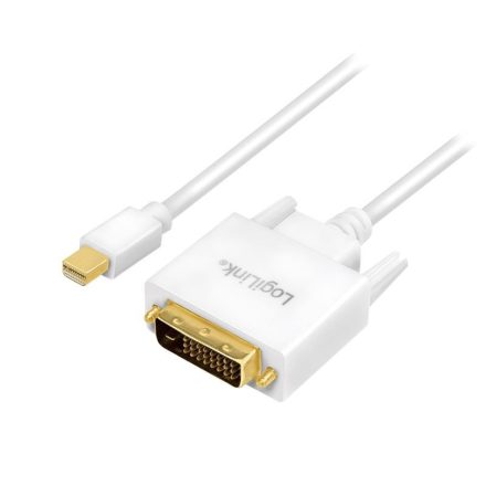 Logilink DisplayPort kábel mDP/M  DVI/M 1080p 3m fehér (CV0138)