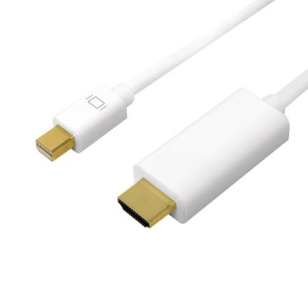 Logilink DisplayPort kábel mDP/M HDMI-A/M 4K/30 Hz 3m fehér (CV0124)