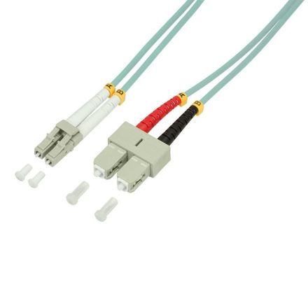 Logilink Fiber duplex patch kábel OM3 50/125 LC-SC 1m aqua (FP3LS01)