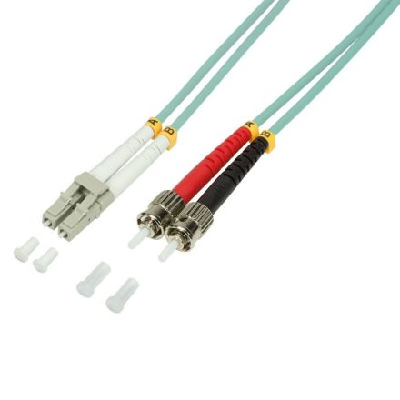 Logilink Fiber duplex patch kábel OM3 50/125 LC-ST 1m aqua (FP3LT01)