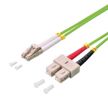 Logilink Fiber duplex patch kábel OM5 50/125 LC-SC 15m lime zöld (FP5LS15)