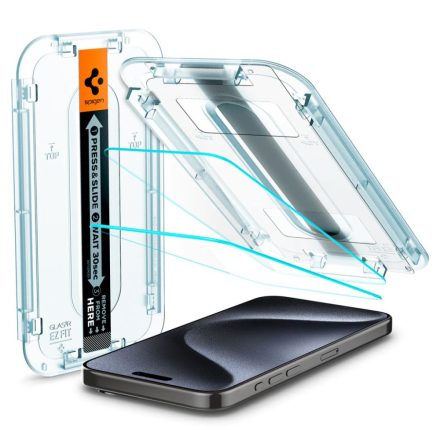 Spigen EZ FIT GLAS.tR iPhone 15 Pro kijelzővédő (AGL06892)