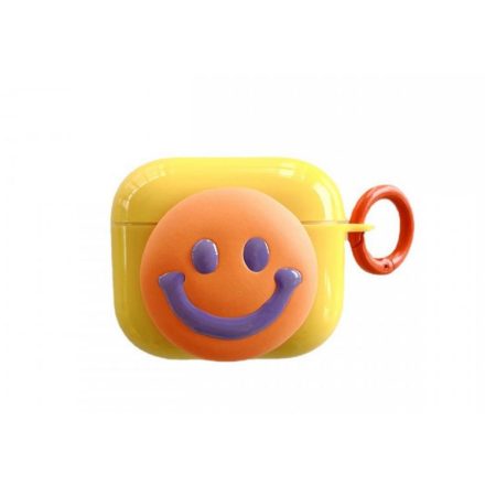 Cellect Airpods 3 Smile szilikon tok, narancssárga (AIRPODS3-FUNNY-SMILE)