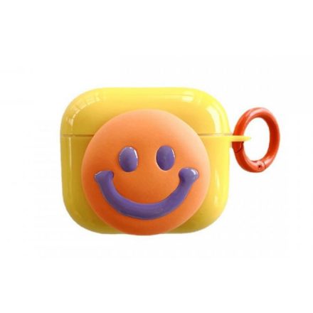 Cellect Airpods PRO Smile szilikon tok, narancssárga (AIRPODSP-FUNNY-SMILE)