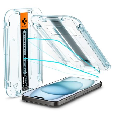 Spigen EZ FIT GLAS.tR iPhone 15 kijelzővédő (AGL06903)