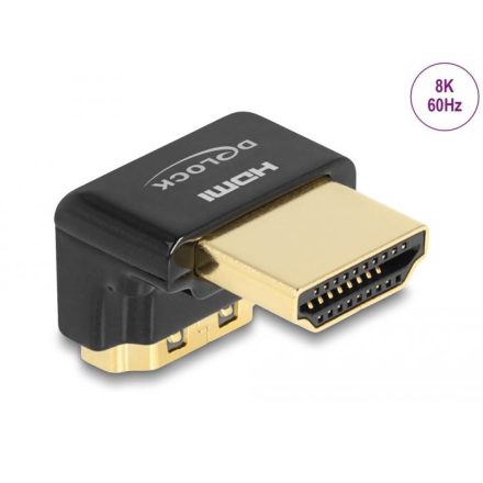 Delock HDMI adapter apa - anya 90 fok lefelé néző csatlakozódugóval 8K 60 Hz fém (60016)