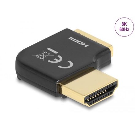 Delock HDMI adapter apa - anya 90 fok jobbra hajlítva 8K 60 Hz fém (60015)