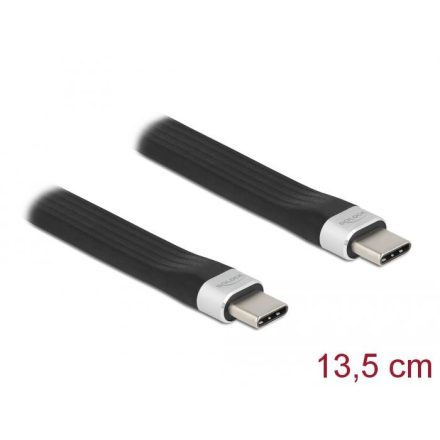 Delock USB-C - USB-C 2 FPC lapos csík kábel 13,5 cm fekete (85770)