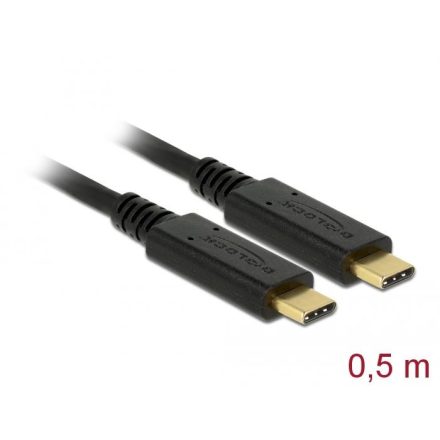 Delock USB-C 3.1 --> USB-C 0,5m kábel (85529)