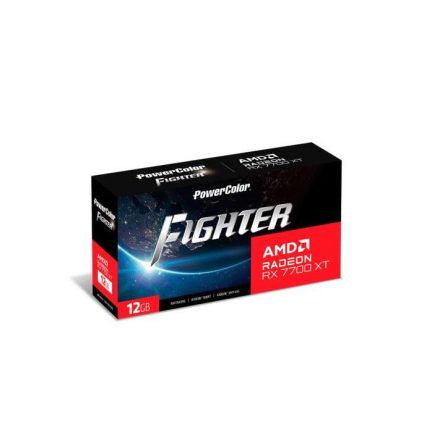 PowerColor Radeon RX 7700 XT Fighter 12GB OC videokártya (RX7700XT 12G-F/OC )