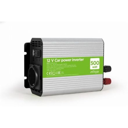 Energenie autós inverter 500W, 12V - 2x USB-A port (EG-PWC500-01)