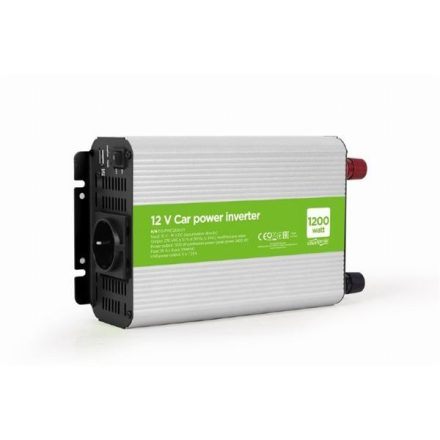 Energenie autós inverter 1200W, 12V - 2x USB-A port (EG-PWC1200-01)